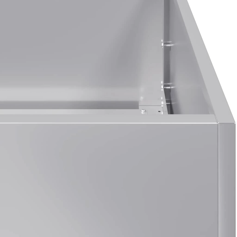 vidaXL puķu kaste, 100x100x80 cm, cinkots tērauds