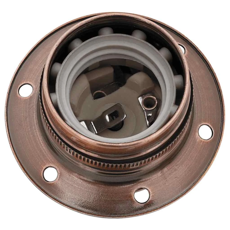 vidaXL Lampu turētāji 2 gab Red Bronze E27