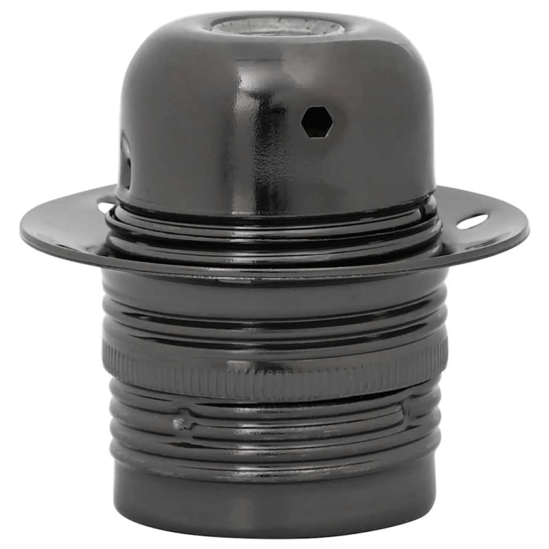 vidaXL Lampu turētāji 2 gab Glossy Black E27