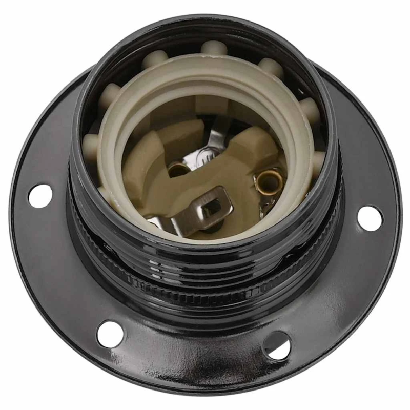 vidaXL Lampu turētāji 2 gab Glossy Black E27