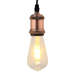 vidaXL Lampu turētāji 2 gab Red Bronze E27