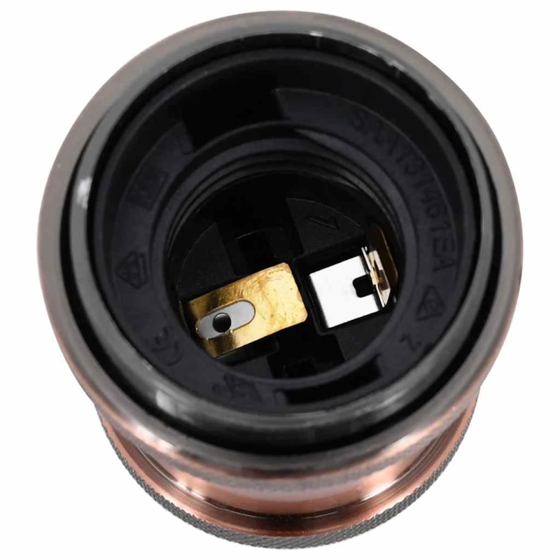 vidaXL Lampu turētāji 2 gab Red Bronze E27