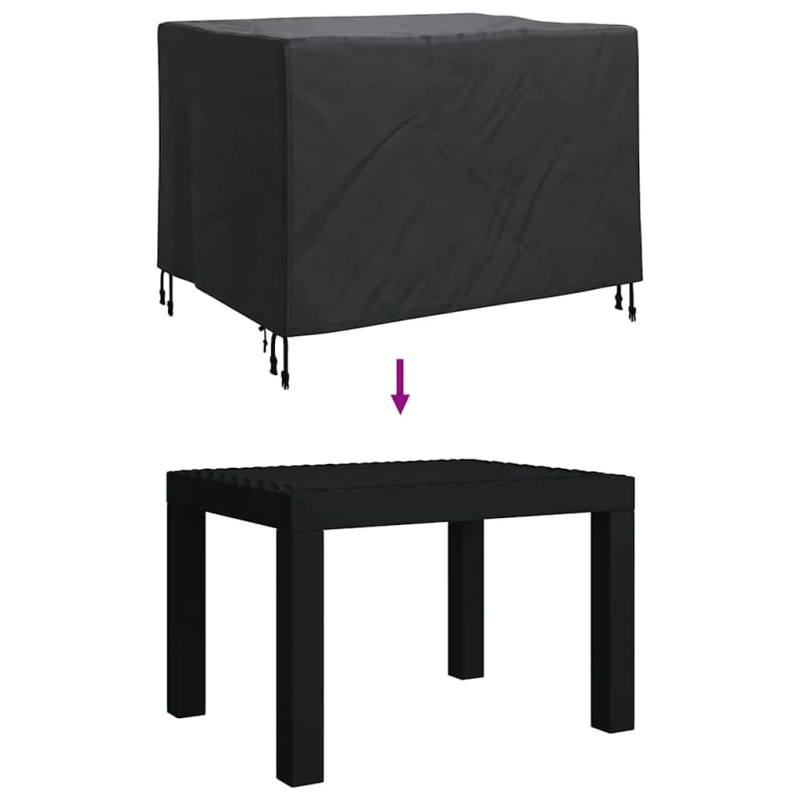 vidaXL Mēbeļu pārklājs Melna 110 x 84 x 70 cm 210D Oksforda Audums