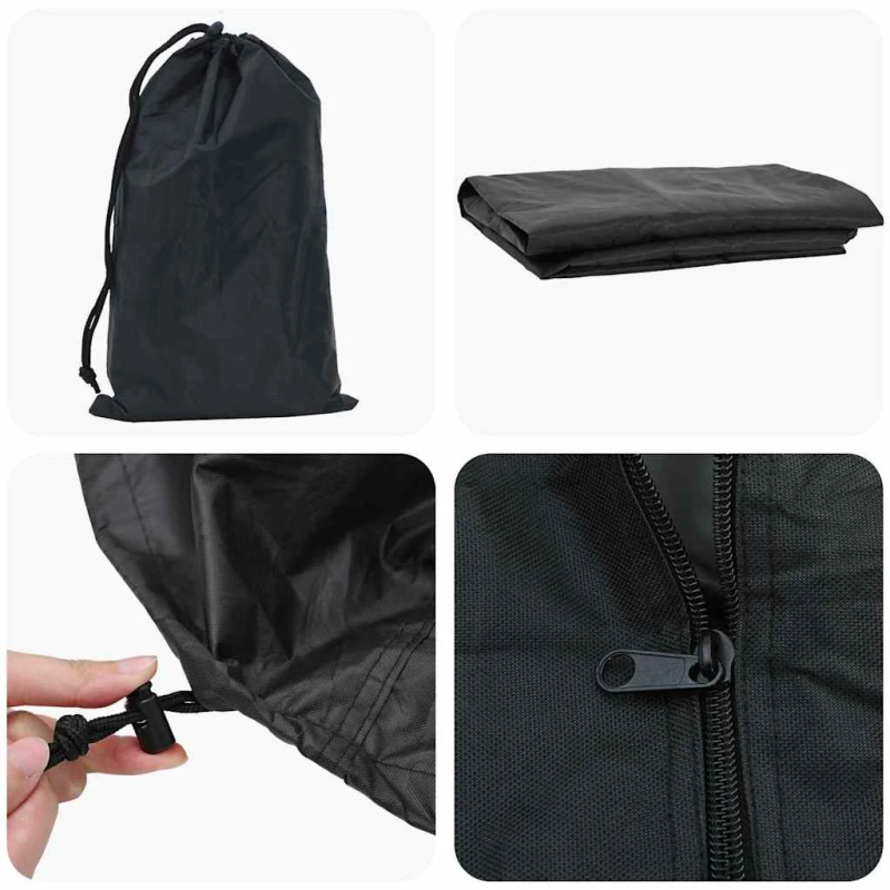 vidaXL Malkas statnes pārsegs Melna 61 x 122 x 106 cm audums