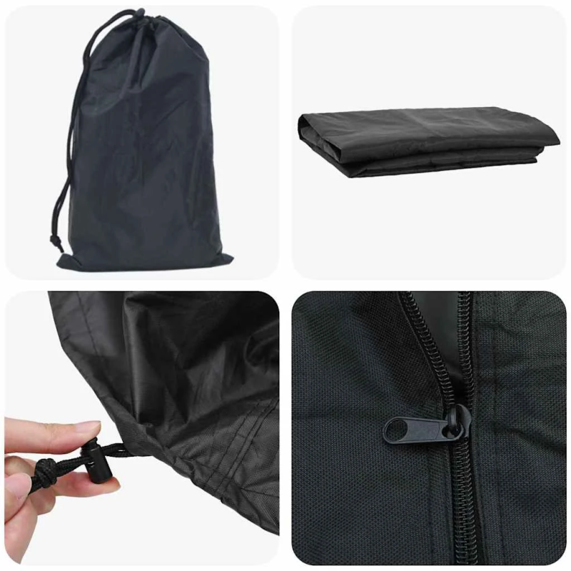 vidaXL Malkas statnes pārsegs Melna 61 x 122 x 106 cm audums