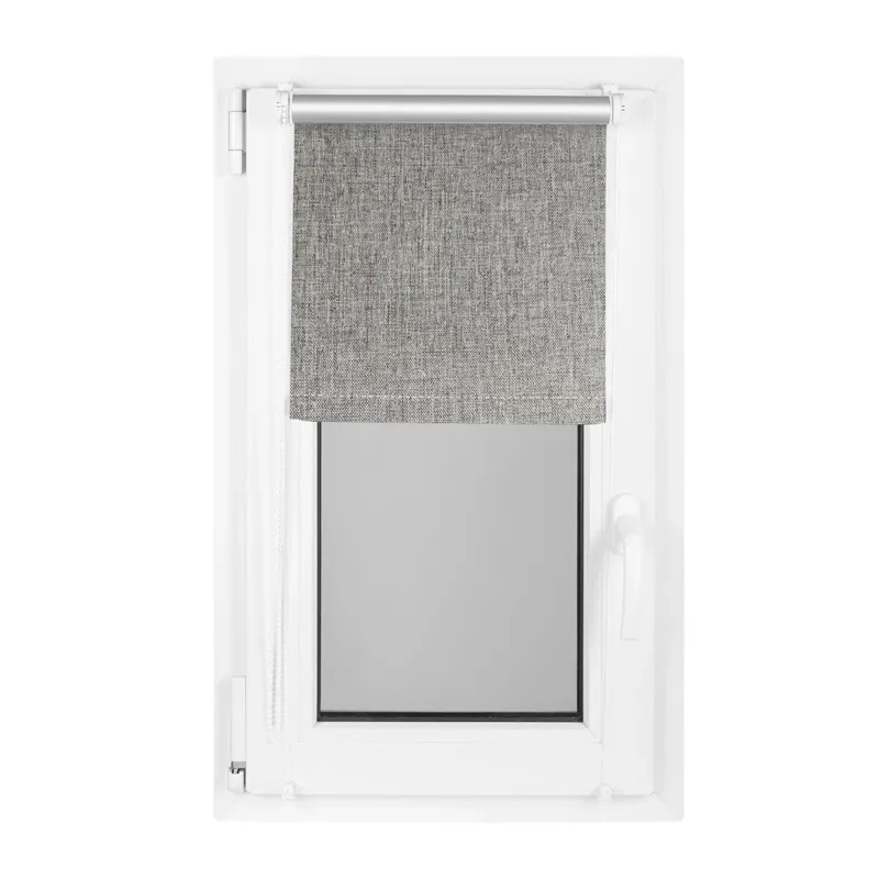 Rullo žalūzijas Domoletti MINI Melange 8, pelēka krās., 73 cm x 150 cm