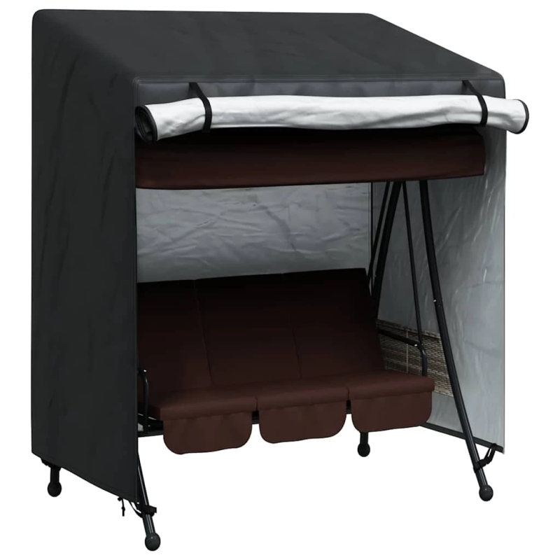 vidaXL Āra šūpoļu pārsegs Melna 155 x 95 x 165 cm 600D Oksforda audums