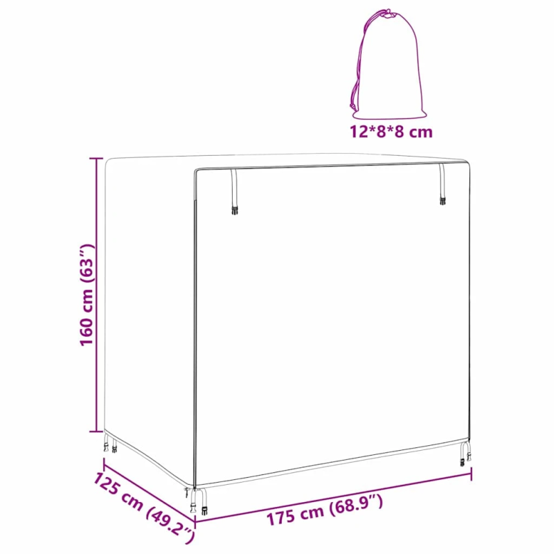 vidaXL Āra šūpoļu pārsegs Melna