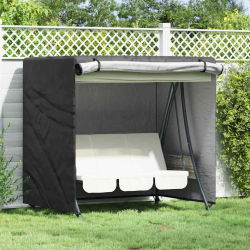 vidaXL Āra šūpoļu pārsegs Melna