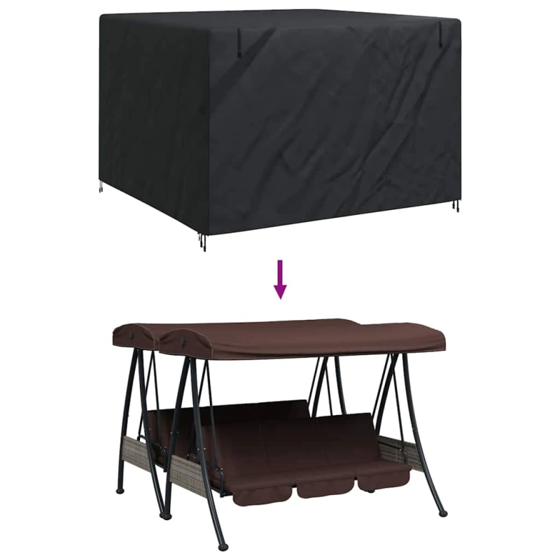 vidaXL Āra šūpoļu pārsegs 250 x 250 x 160 cm 600D Oksforda audums