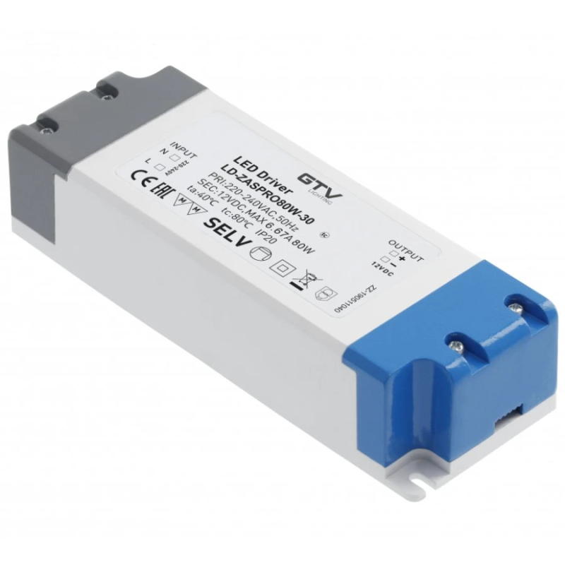 Barošanās bloks LED 80W IP20