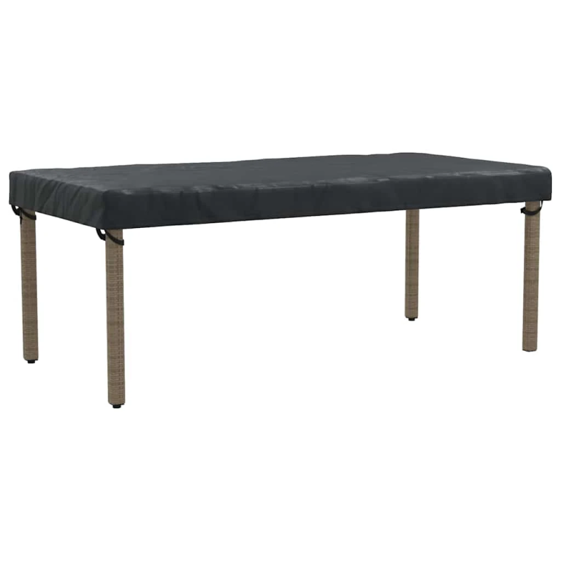 vidaXL Galda vāks Vienkrāsains Melna 102 x 202 x 15 cm audums