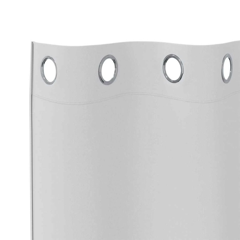 vidaXL Aizkari ar Gredzeniem, kas Aizliedz Gaismu 2 pcs Gaiši pelēka