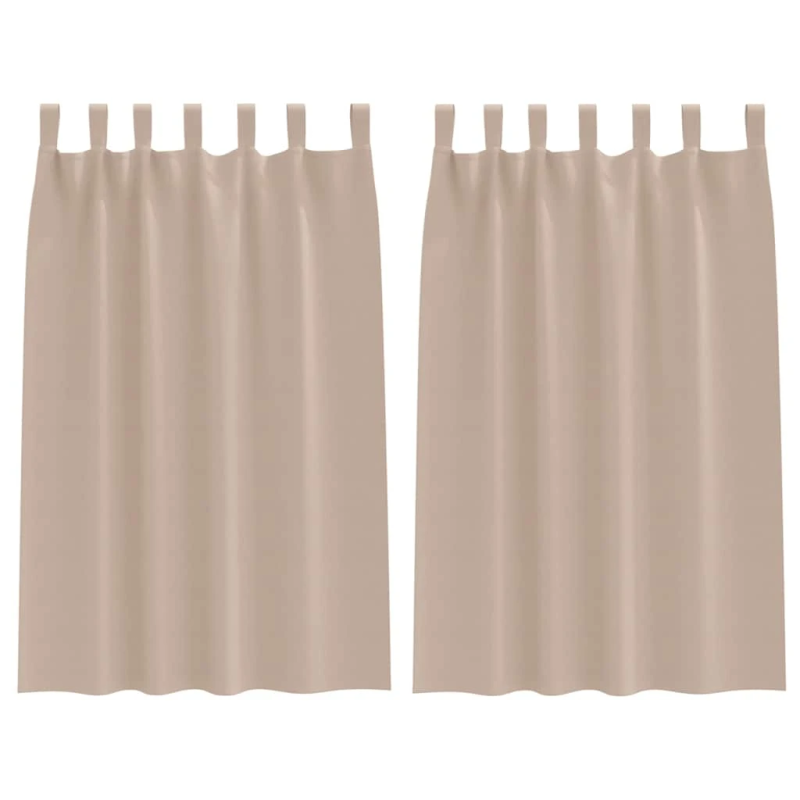 vidaXL Aizkari ar Gredzeniem, kas Aizliedz Gaismu 2 pcs Pelēkbrūna