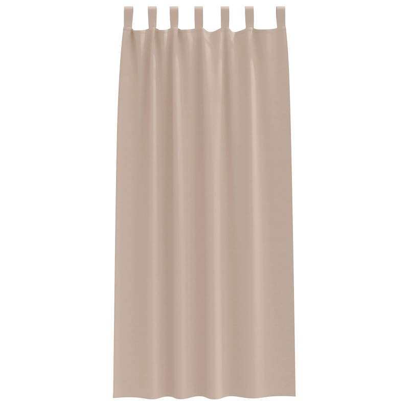 vidaXL Aizkari ar Gredzeniem, kas Aizliedz Gaismu 2 pcs Pelēkbrūna