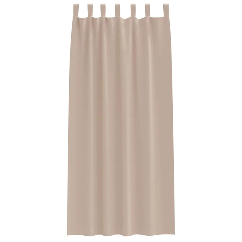 vidaXL Aizkari ar Gredzeniem, kas Aizliedz Gaismu 2 pcs Pelēkbrūna