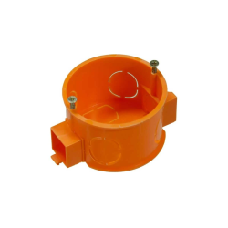 Montāžas kārba-betonam 1.viet. ar skruvēm 44Mm oranž.