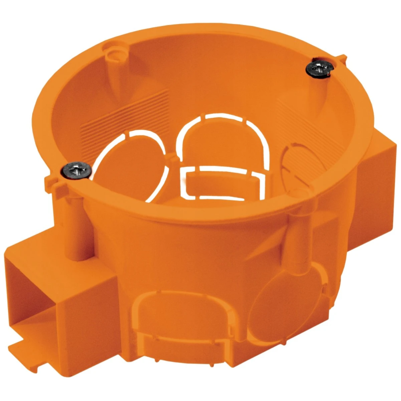 Montāžas kārba-betonam 1.viet. ar skruvēm 44Mm oranž.