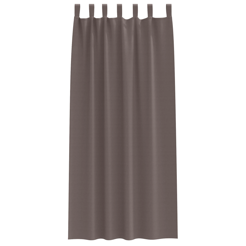 vidaXL Aizkari ar Gredzeniem, kas Aizliedz Gaismu 2 pcs Tumši brūna