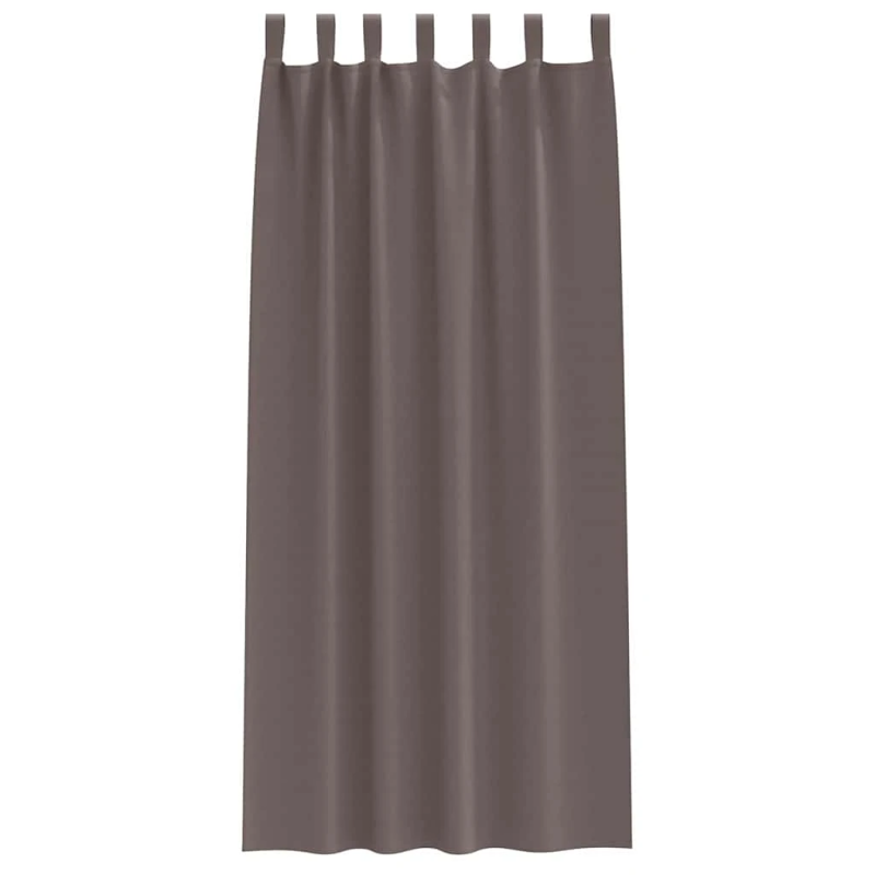 vidaXL Aizkari ar Gredzeniem, kas Aizliedz Gaismu 2 pcs Tumši brūna