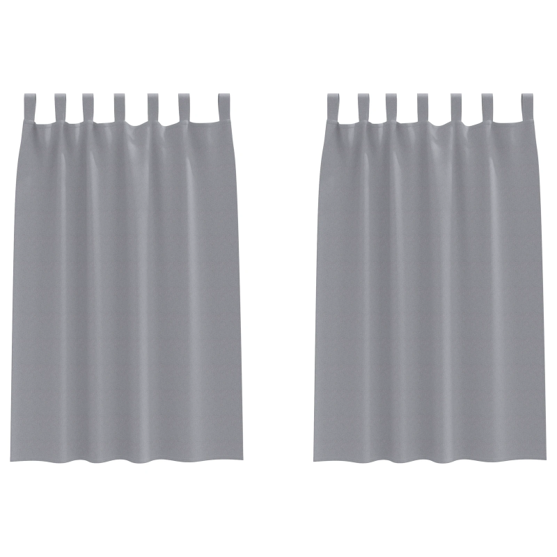 vidaXL Aizkari ar Gredzeniem, kas Aizliedz Gaismu 2 pcs Gaiši pelēks