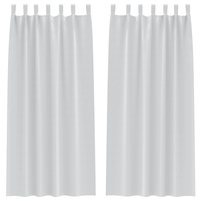 vidaXL Aizkari ar Gredzeniem, kas Aizliedz Gaismu 2 pcs Gaiši pelēka