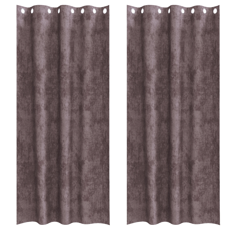 vidaXL Samta aizkari ar aizkariem 2 pcs Brūna 245 x 140 cm Samts