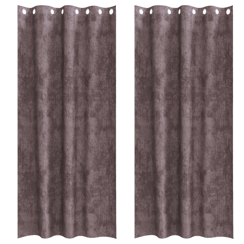 vidaXL Samta aizkari ar aizkariem 2 pcs Brūna 245 x 140 cm Samts