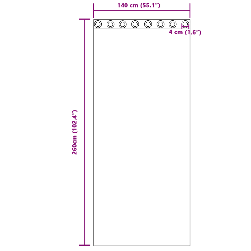 vidaXL Samta aizkari ar aizkariem 2 pcs Krēmkrāsa 260 x 140 cm Samts