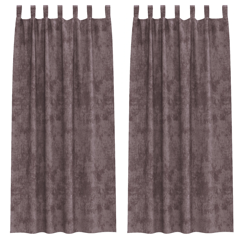 vidaXL Samta aizkari ar aizkariem 2 pcs Brūna 245 x 140 cm Samts