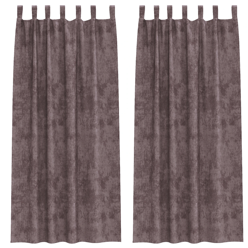 vidaXL Samta aizkari ar aizkariem 2 pcs Brūna 245 x 140 cm Samts