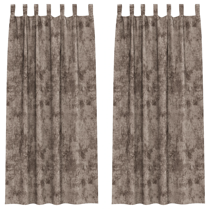 vidaXL Samta aizkari ar aizkariem 2 pcs Kapučīno 245 x 140 cm Samts