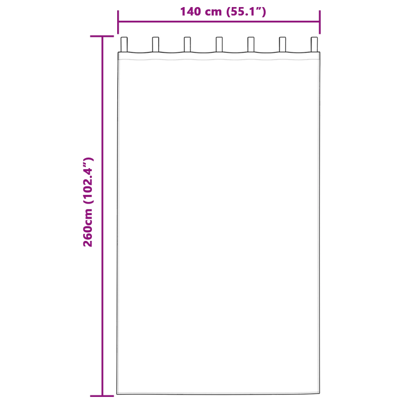 vidaXL Samta aizkari ar aizkariem 2 pcs šampanieša 260 x 140 cm Samts
