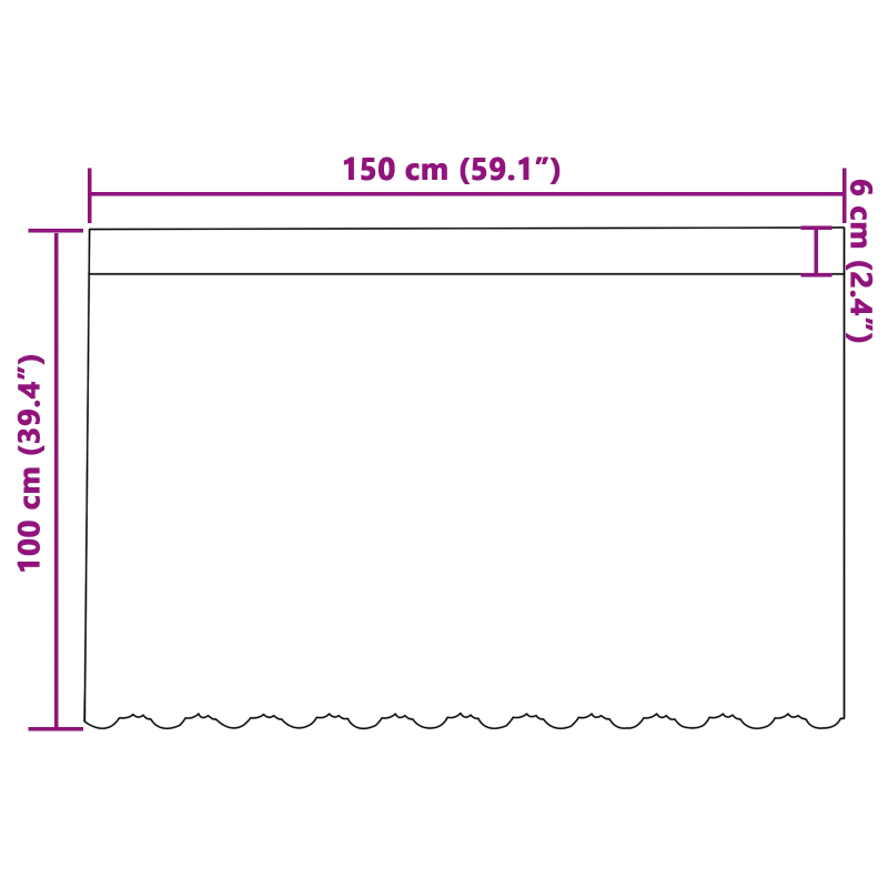 vidaXL Mežģīņu aizkars ar aizkariem Balts 100 x 150 cm Poliesters