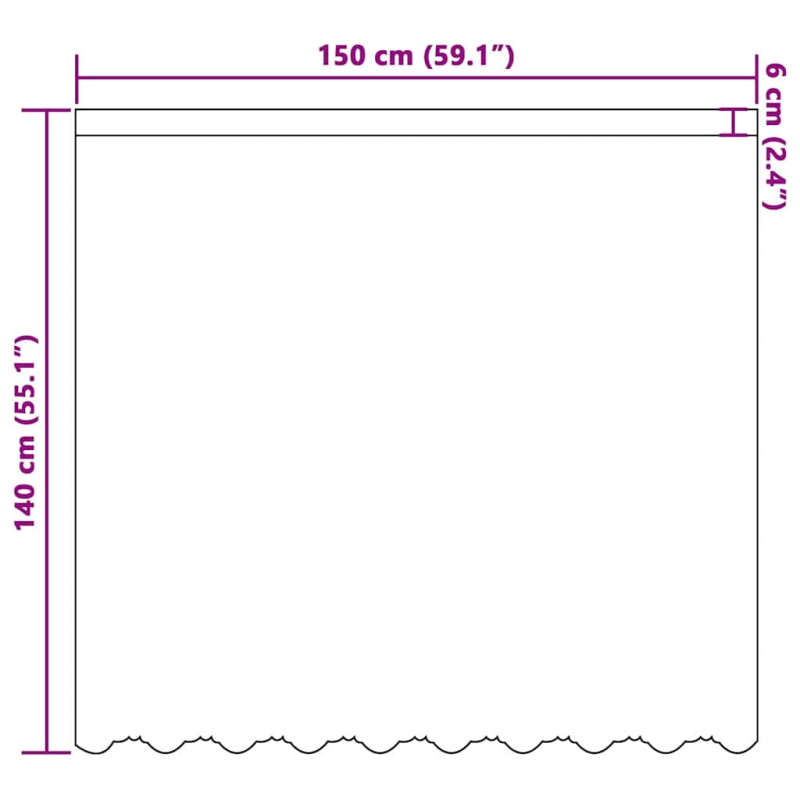 vidaXL Mežģīņu aizkars ar aizkariem Balts 140 x 150 cm Poliesters