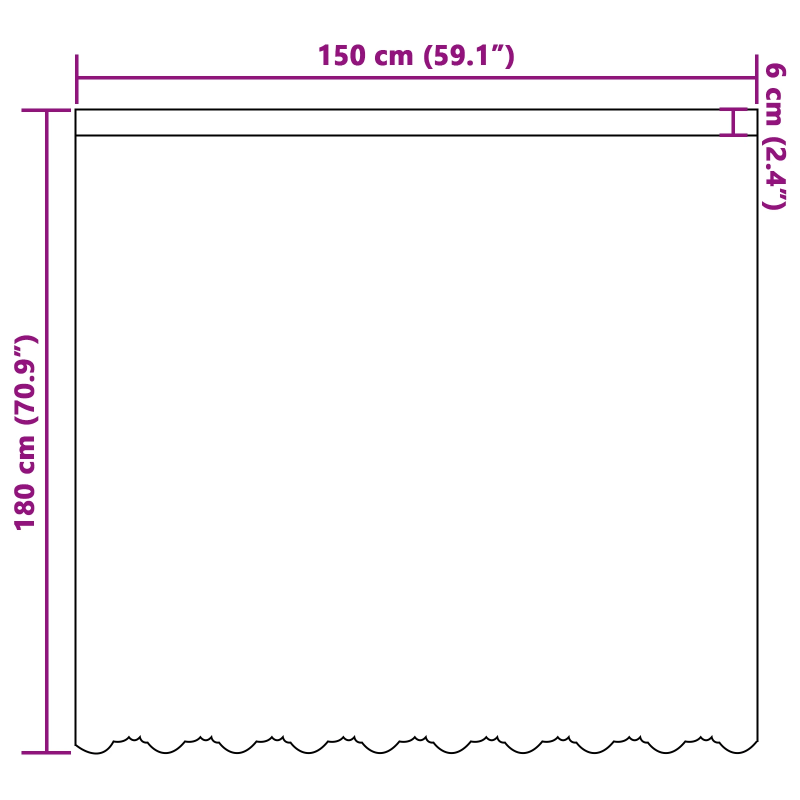vidaXL Mežģīņu aizkars ar aizkariem Balts 180 x 150 cm Poliesters