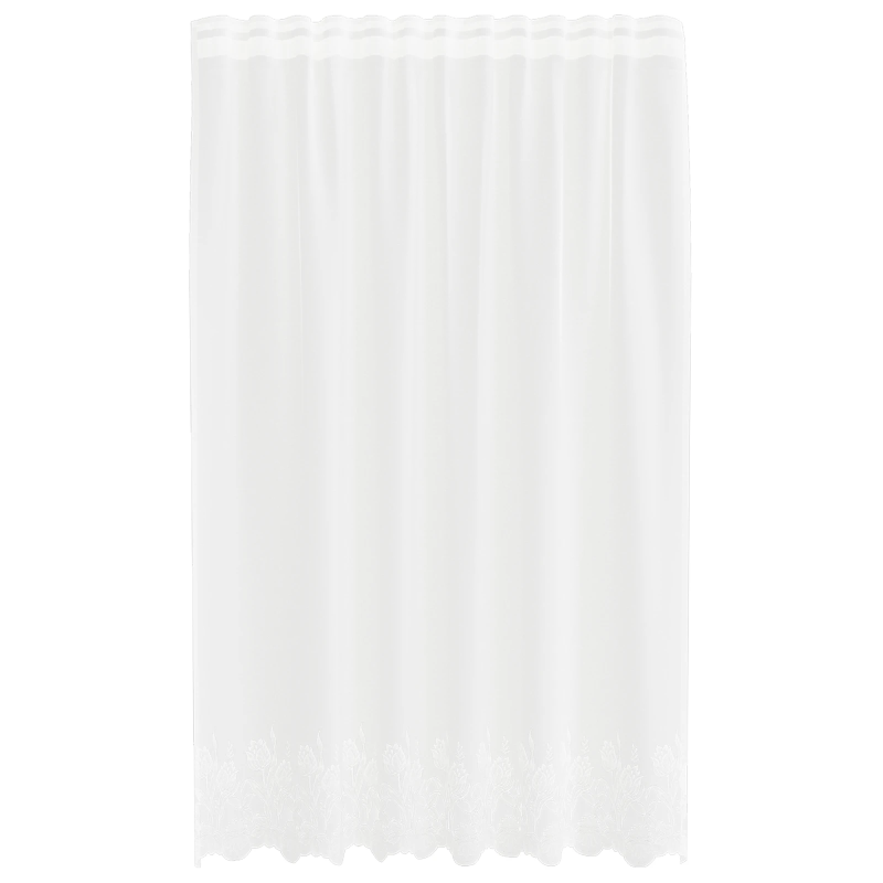 vidaXL Mežģīņu aizkars ar aizkariem Balts 200 x 150 cm Poliesters