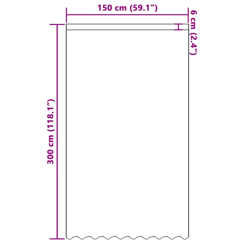 vidaXL Mežģīņu aizkars ar aizkariem Balts 300 x 150 cm Poliesters