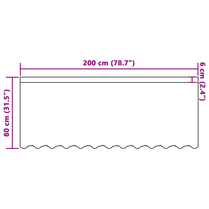 vidaXL Mežģīņu aizkars ar aizkariem Balts 80 x 200 cm Poliesters