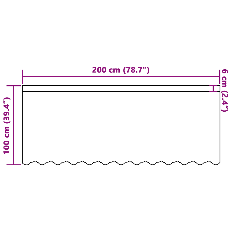vidaXL Mežģīņu aizkars ar aizkariem Balts 100 x 200 cm Poliesters
