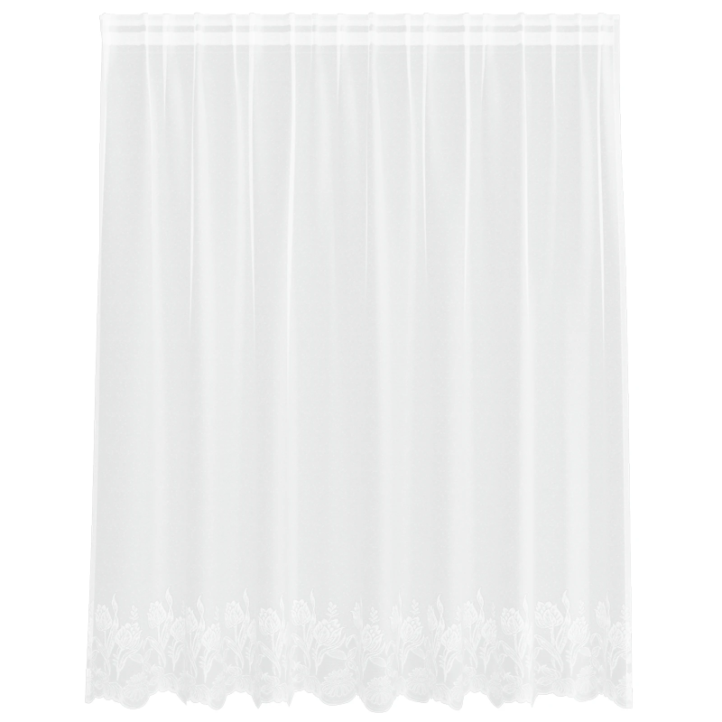 vidaXL Mežģīņu aizkars ar aizkariem Balts 180 x 200 cm Poliesters