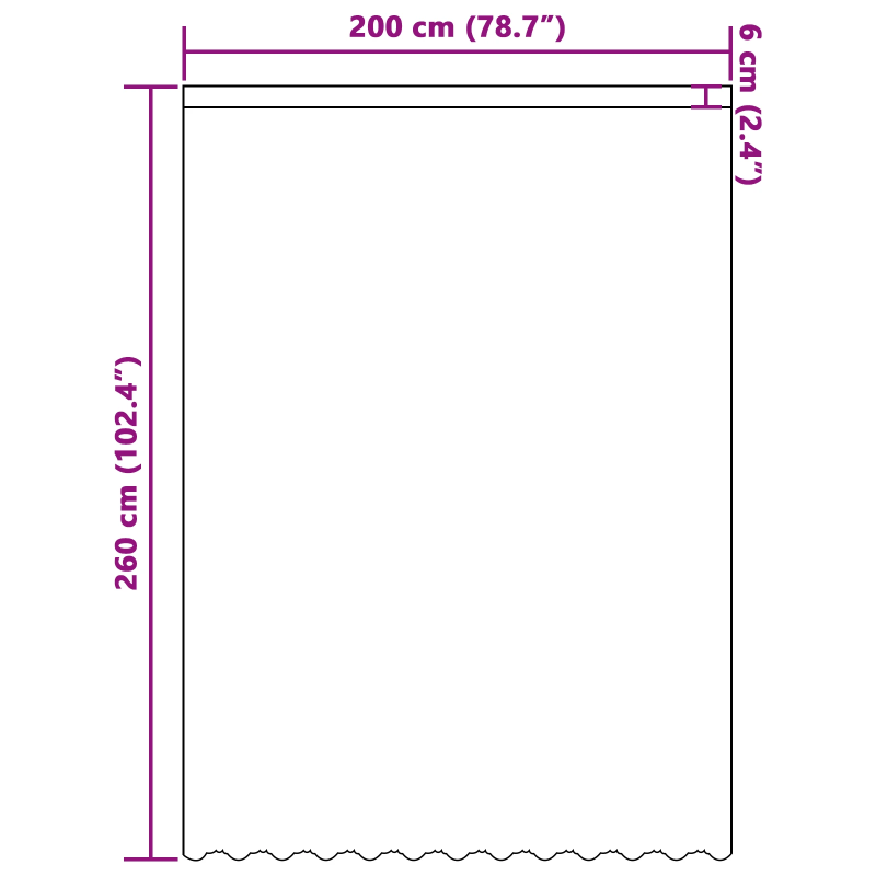 vidaXL Mežģīņu aizkars ar aizkariem Balts 260x200cm Poliesters