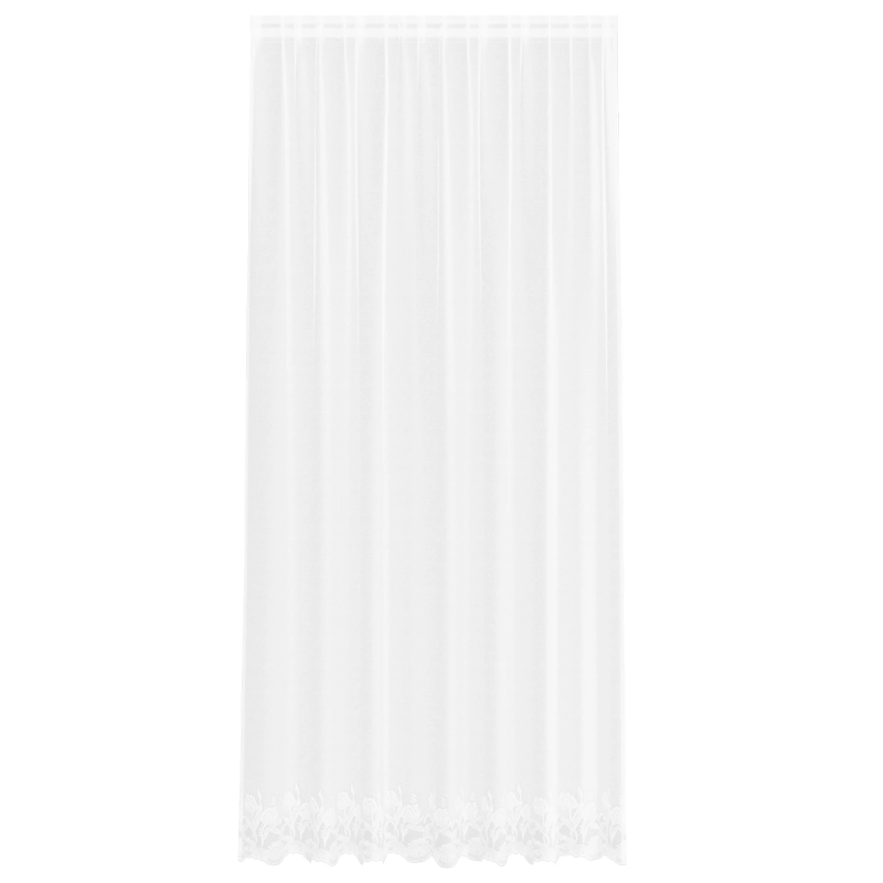 vidaXL Mežģīņu aizkars ar aizkariem Balts 280 x 200 cm Poliesters