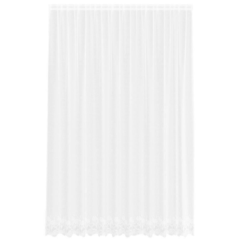 vidaXL Mežģīņu aizkars ar aizkariem Balts 260 x 300 cm Poliesters