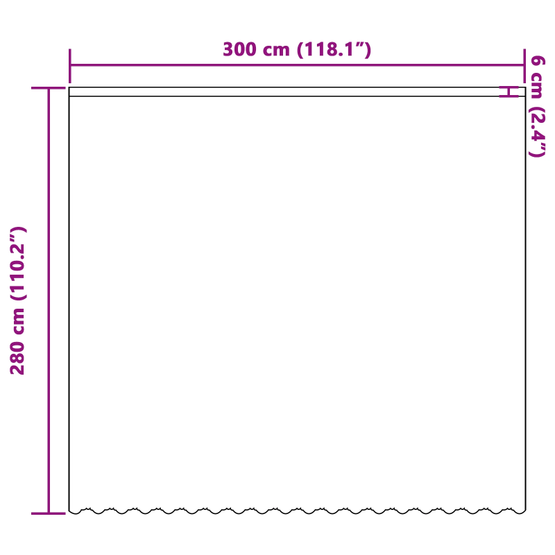 vidaXL Mežģīņu aizkars ar aizkariem Balts 280 x 300 cm Poliesters