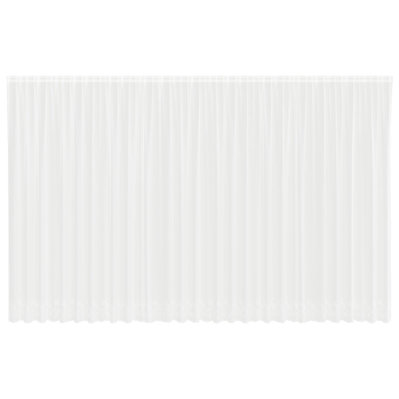vidaXL Mežģīņu aizkars ar aizkariem Balts 300 x 750 cm Poliesters