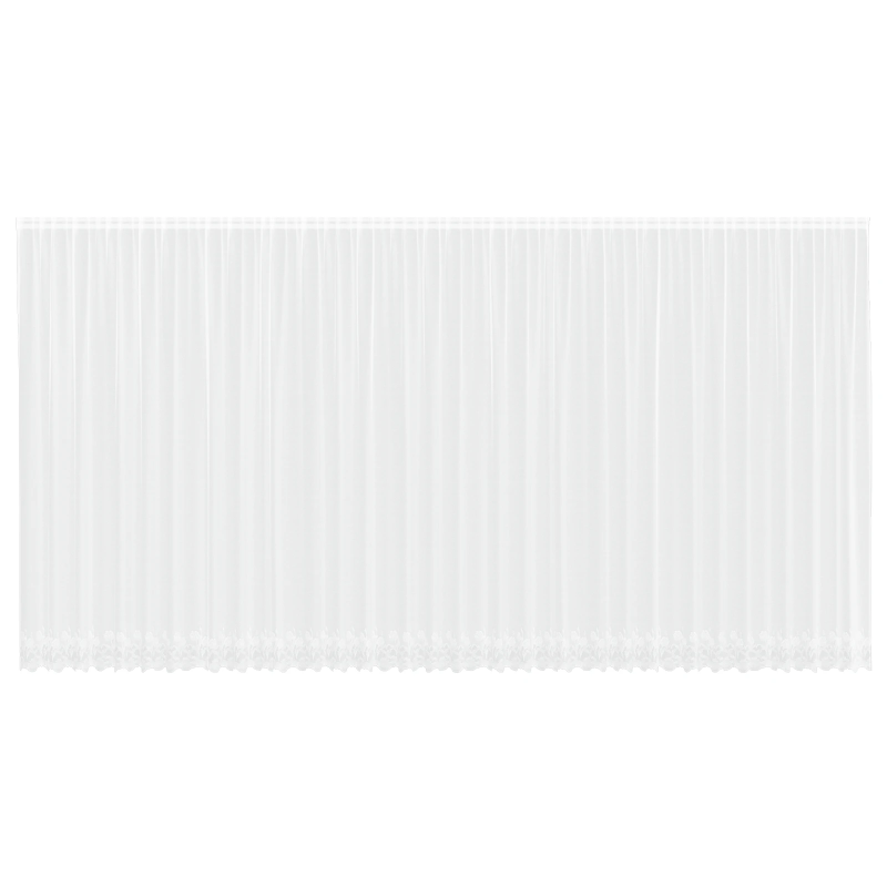 vidaXL Mežģīņu aizkars ar aizkariem Balts 280 x 900 cm Poliesters