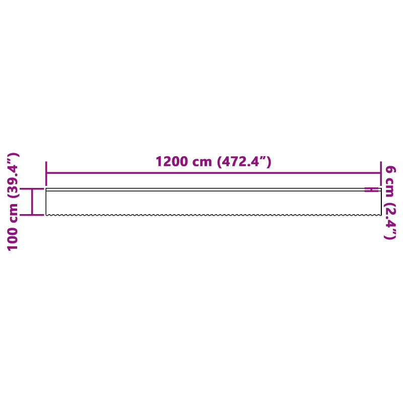 vidaXL Mežģīņu aizkars ar aizkariem Balts 100 x 1200 cm Poliesters