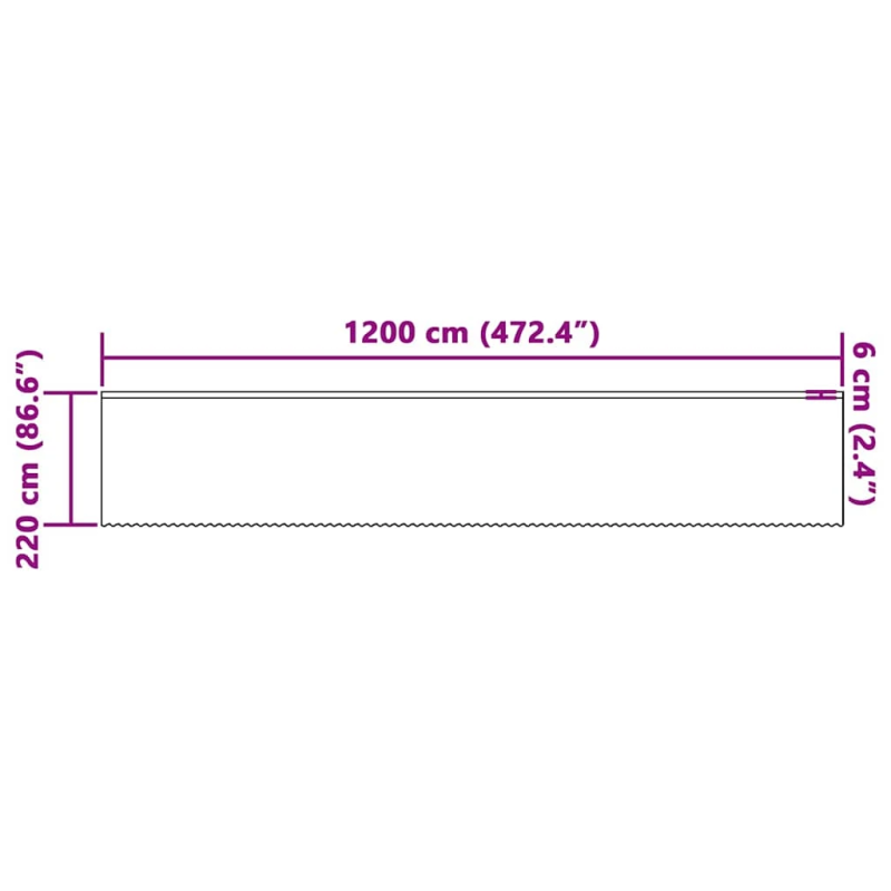 vidaXL Mežģīņu aizkars ar aizkariem Balts 220 x 1200 cm Poliesters