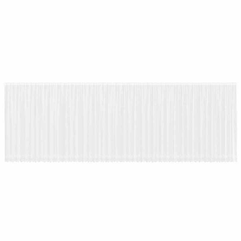vidaXL Mežģīņu aizkars ar aizkariem Balts 245 x 1200 cm Poliesters